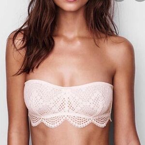 Victoria’s Secret Lace Bandeau Bra Size Small | Strapless & Unpadded |